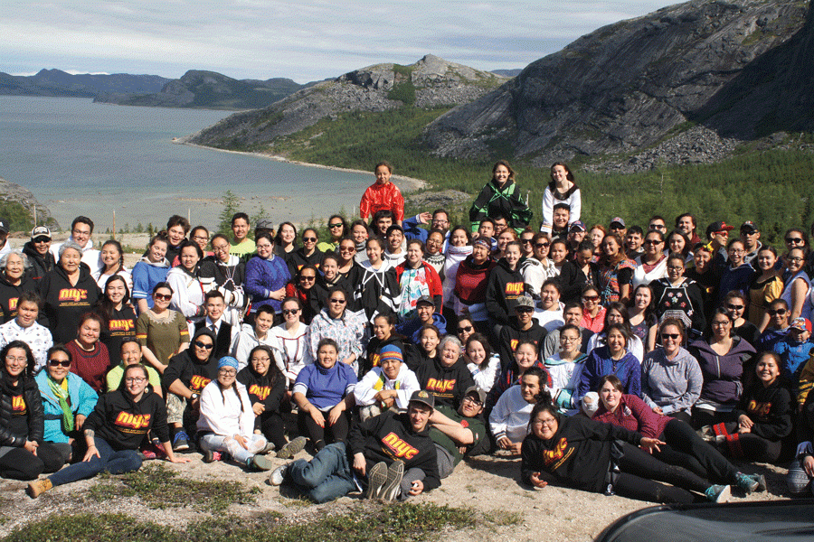 Attendees at the 2017 National Inuit Youth Summit in Nain, Nunatsiavut.
